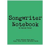 Songwriter Notebook: Guitar Tablature Sheet Music, Piano, Voice, Lyrics, And Guitar Chords: 8 X 10 Matte Cover 100 Pages (50 Sheets), Music Journal For Songwriters, Guitarists, Pianists, Lyricists, Cl
