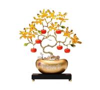 SONGYL-20249 Arbre Chanceux Arbre de Fortune en Cristal avec Base décorative et Lingot d'or for la décoration Maison Bonsaï en Cristal(Gold)