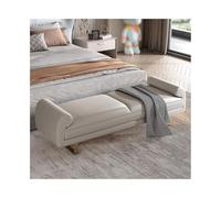 SONGYL-20249 Banc de Chevet Luxe léger for Chambre Principale, Banc à Chaussures d'entrée, canapé Long for Salon, Tabouret vestiaire pour s’asseoir au lit(Beige)