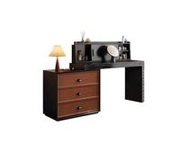 SONGYL-20249 Ensemble de Commode Vintage en Bois Massif - Table Maquillage d'angle française Chic avec Armoire Rangement Table de Maquillage