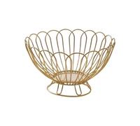 SONGYL-20249 Panier à fruits Corbeille à fruits moderne en fer, récipient , bol de rangement for pain, panier vidange, plateau présentation for collations Suspension(Gold)
