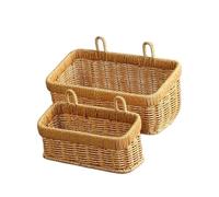 SONGYL-20249 Panier à fruits Paniers de rangement fruits en rotin, panier tissé suspendu au mur, organisateur d'articles divers , paniers pique-nique faits à la main, osier Suspension