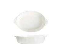SONGYL-20249 Plat à cocotte Plat de cuisson fromage à Double oreille en céramique sous glaçure, plat domestique ovale grande capacité Plaques de four