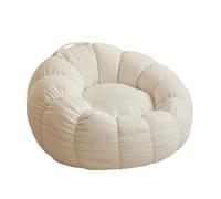 SONGYL-20249 pour Chambre Canapé inclinable Paresseux for s'allonger, Petit Pouf Compact, Chaise gigogne Simple(Blanc,Grand)