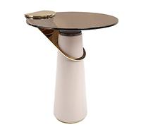 SONGYL-20249 Table de Salon Petite Table Basse Ronde, d'appoint de Centrale Circulaire Moderne for Petits espaces Salon, Tables Basses 19,6 Pouces Table Basse