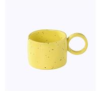 SONGYL-20249 Tasse à thé Tasse à café créative en céramique de 300ml, avec poignée, for les amoureux la famille, tasse lait for le petit déjeuner maison(Yellow)