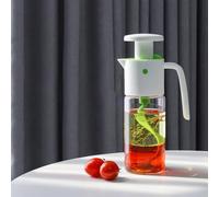 Sonhomay Bouteille mélangeur de vinaigrette anti-fuite en verre, shaker à salade, récipient à salade, mélangeur manuel de sauces et jus, 300 ml