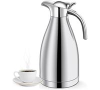 Sonhomay Carafe à café isotherme en acier inoxydable à double paroi pour boissons chaudes et froides 2 l