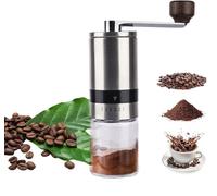 Sonhomay Moulin à café manuel en acier inoxydable avec 6 réglages réglables pour moudre les grains de café, les céréales, les assaisonnements, les noix