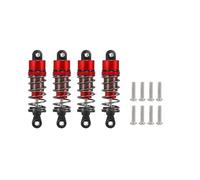 SONHWNGE Amortisseur à Huile réglable 52 mm-120 mm for 1/10 RC Truggy Buggy Monster Trucks sur Route Touring Drift Cars Pièces de Mise à Niveau(4pcs 62mm Red)