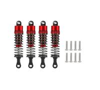 SONHWNGE Amortisseur à Huile réglable 52 mm-120 mm for 1/10 RC Truggy Buggy Monster Trucks sur Route Touring Drift Cars Pièces de Mise à Niveau(4pcs 85mm Red)