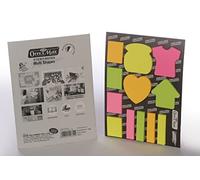 Soni Officemate Lot de 12 notes adhésives fluorescentes en forme de cœur, t-shirt pour la maison, le téléphone, idéal pour le bureau, l'école, la maison