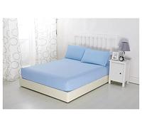 Sonia Moer Drap-Housse en Microfibre brossé Super Doux - Drap de Fond hypoallergénique Respirant sans Repassage avec Ourlet élastique Fort (Double 140x190+30cm, Bleu)
