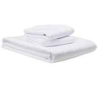 Sonia Moer Ensemble de Housse de Couette en Microfibre brossée Super Douce et taie d’Oreiller hypoallergénique sans Repassage, Respirante à Fermeture, à glissière (Simple, Blanc)