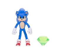 Sonic 3 Le Film | Figurine Articulée Sonic avec Émeraude | 12,7 cm | 20 Articulations | Jouets Collection Jeux Vidéo| Figurine de Jeu ou Collection | Idée Cadeau Enfant 3 Ans +