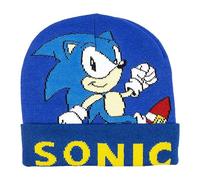 Sonic Bonnet en Tricot, Bleu, Taille Unique Unisex Kids