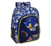 SONIC CITY - Sac à dos scolaire pour enfants d'âge scolaire, confortable et polyvalent, qualité et résistance, 26 x 11 x 34 cm, bleu, M, Décontracté