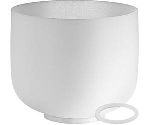 Sonic Energy Bols chantants Crystal - 8’’ Chakra du coeur - fréquence 432 Hz, note Fa4 - Pour la méditation, le yoga, la musicothérapie - support en silicone inclus (CSB8F)