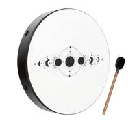 Sonic Energy Drum Phases de la Lune - Hand drum chamanique 20 pouces en peau de chèvre - Pour la méditation, les voyages sonore, la percussion - mailloche incluse (RD20DWB-SH)