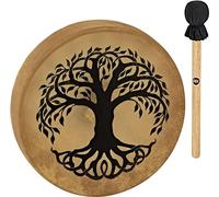 Sonic Energy Frame Drum 15 pouces - arbre de vie - Hand Drum pour la méditation, les voyages sonores, la percussion - instrument chamanique en peau de buffle - mailloche incluse (HOD15-TOL)