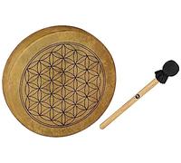 Sonic Energy Frame Drum 15 pouces - fleur de vie - Hand Drum pour la méditation, les voyages sonores, la percussion - instrument chamanique en peau de buffle - mailloche incluse (HOD15-FOL)