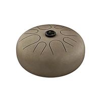 Sonic Energy Steel Tongue Drum - instrument sonore 12 pouces en La Akebono - pour la méditation, le yoga, la percussion - acier revêtement vintage brown - mailloches et sac inclus (STD2VB)