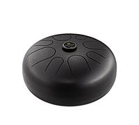 Sonic Energy Steel Tongue Drum - instrument sonore 12 pouces en La mineur - pour la méditation, le yoga, la percussion - acier revêtement noir - mailloches et sac inclus (STD1BK)