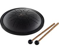 Sonic Energy Steel Tongue Drum - petit tank drum 7 pouces en Fa mineur - instrument en acier inoxydable pour la méditation, le yoga, les enfants - mailloches et sac inclus (SSTD1BK)