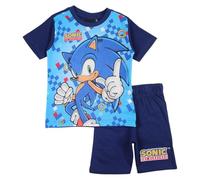 SONIC, Ensemble 2 Pièces, T Shirt + Short, Enfants, (2 à 12 Ans), Mixte, Garçon, Fille, Doux, Mignon, Chaud, T Shirt, Short, Modèle SON36-1055 S2-4A
