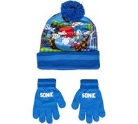 Sonic Ensemble Bonnet et Gants Kit, Bleu, Taille Unique Unisex Kids