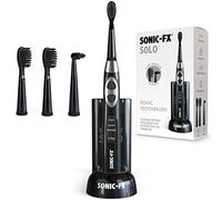 Sonic-FX Solo Electric Toothbrush - 3 modes de brossage - with Intelligent Auto-Timer, Includes 2 Tooth Brush Heads, and 1 Interdental Head, Rechargeable, Electronic Charging/Storage Base (Black)