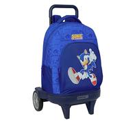 Sonic - Grand sac à dos à roulettes, compact évolution, amovible, idéal pour les enfants de différents âges, confortable et polyvalent, qualité et résistance, 33 x 22 x 45 cm