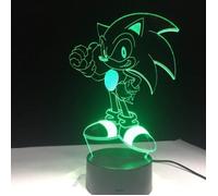 Sonic le hérisson 3D LED lampe de table veilleuse lampe de lecture cadeau pour enfants USB DE