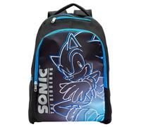 Sonic le Hérisson Character Line Sac à dos d'école, noir/bleu, 44 cm (H) x 30 cm (l) x 12 cm (P), noir/bleu, 44cm (H) x 30cm (W) x 12cm (D)