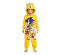 Sonic le hérisson, Pyjama tout en un à capuche pour garçon ou fille, Sonic, Tails ou Knuckles, pour enfant de 4 à 14 ans, 11-12 ans