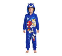 Sonic le hérisson, Pyjama tout en un à capuche pour garçon ou fille, Sonic, Tails ou Knuckles, pour enfant de 4 à 14 ans, Sonic., 9-10 ans