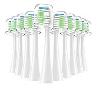 Sonic Lot de 10 têtes de brosse à dents de rechange compatibles avec brosse à dents électrique Waterpik Complete Care 9.0 (CC-01), 5.0 (WP-861), poils moyens (blanc)