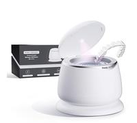 Sonic Odyssey, nettoyeur ultrasonique portable et sans fil pour aligneurs, appareils, prothèses et protège-dents Multi-fréquences 45-50 kHz avec cycles 3 ou 5 min (Pearl White)