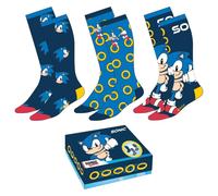 Sonic - Pack De 3 Paires De Chaussettes (Taille 40-46)