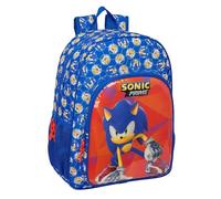 Sonic Prime - Sac à dos scolaire pour enfant, adaptable au chariot, idéal pour les enfants d'âge scolaire, confortable et polyvalent, qualité et résistance, 33 x 14 x 42 cm, couleur bleue, bleu,