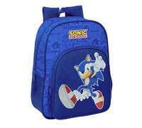 Sonic - Sac à dos scolaire pour enfant, adaptable au chariot, confortable et polyvalent, qualité et résistance, 26 x 11 x 34 cm