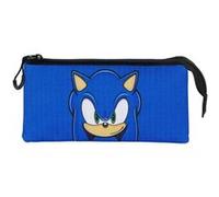 Karactermania Trousse triple Sonic Sight Ripstop bleu