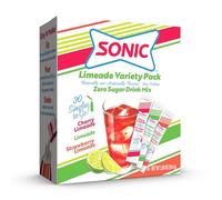 Sonic Singles To Go - Mélange à boisson pulvérisé Watertok, contient 3 saveurs, citron vert, citron vert cerise, citron vert fraise, 1 boîte (30 portions)