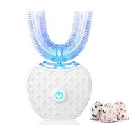 Sonic Smile 360, U-Shaped Ultrasonic Electric Toothbrush with 360° Automatic Deep Cleaning, Whitening & Gum Care, Food Grade Silicone Brush Head Gift for Kids and Adults(White)