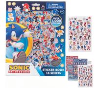 Sonic Sticker Book Set - 14 feuilles, plus de 1200 autocollants Puffy