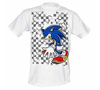 SONIC - T-Shirt checkered background White (S)