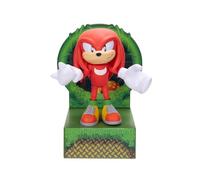 Sonic The Hedgehog 6-inch Knuckles Action Figure with Customizable Face Expressions and Holographic Display Base. Ages 14+ (Officially Licensed by Sega)