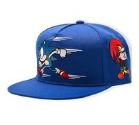 Sonic The Hedgehog Baseball Cap, Adult Adjustable Snapback Baseball Hat with Flat Brim, Allover Royal, One Size