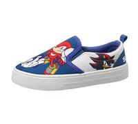 Sonic The Hedgehog Baskets à enfiler pour enfants filles et garçons sous licence officielle Sonic Canvas Chaussures faciles à enfiler décontractées Plimsolls Chaussures légères et confortables pour