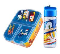 Sonic The Hedgehog Boîte à Goûter avec Compartiments et Gourde Enfant - École et Sortie